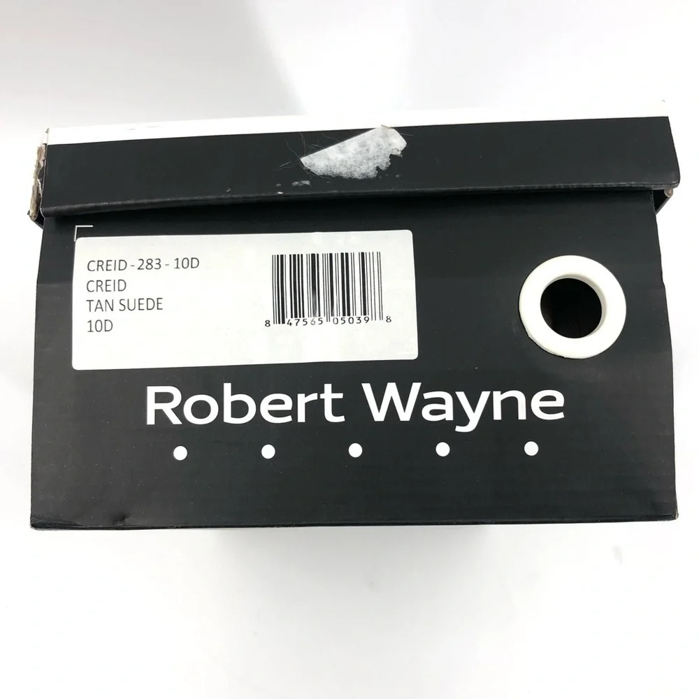NWT Robert Wayne Creid Derby Oxford Shoes Suede Leather Brown Tan Sz 10D W/ Box